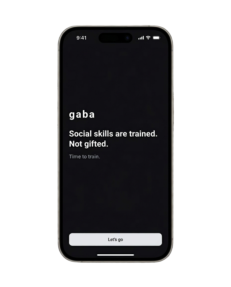 GABA app landing screen