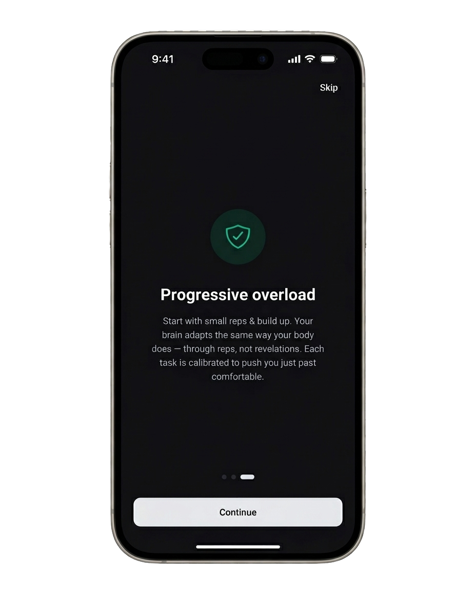 Progressive overload screen