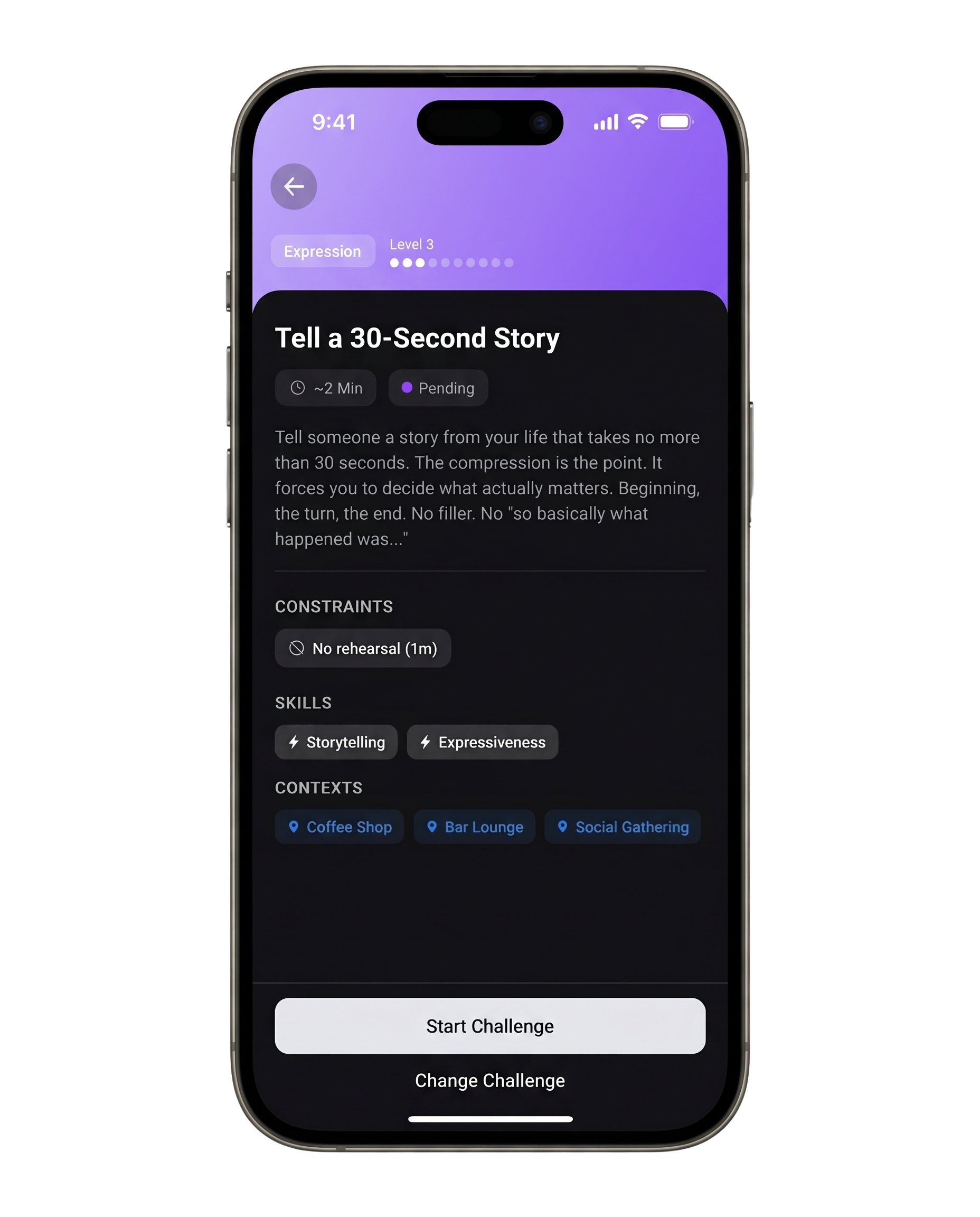 Task detail screen